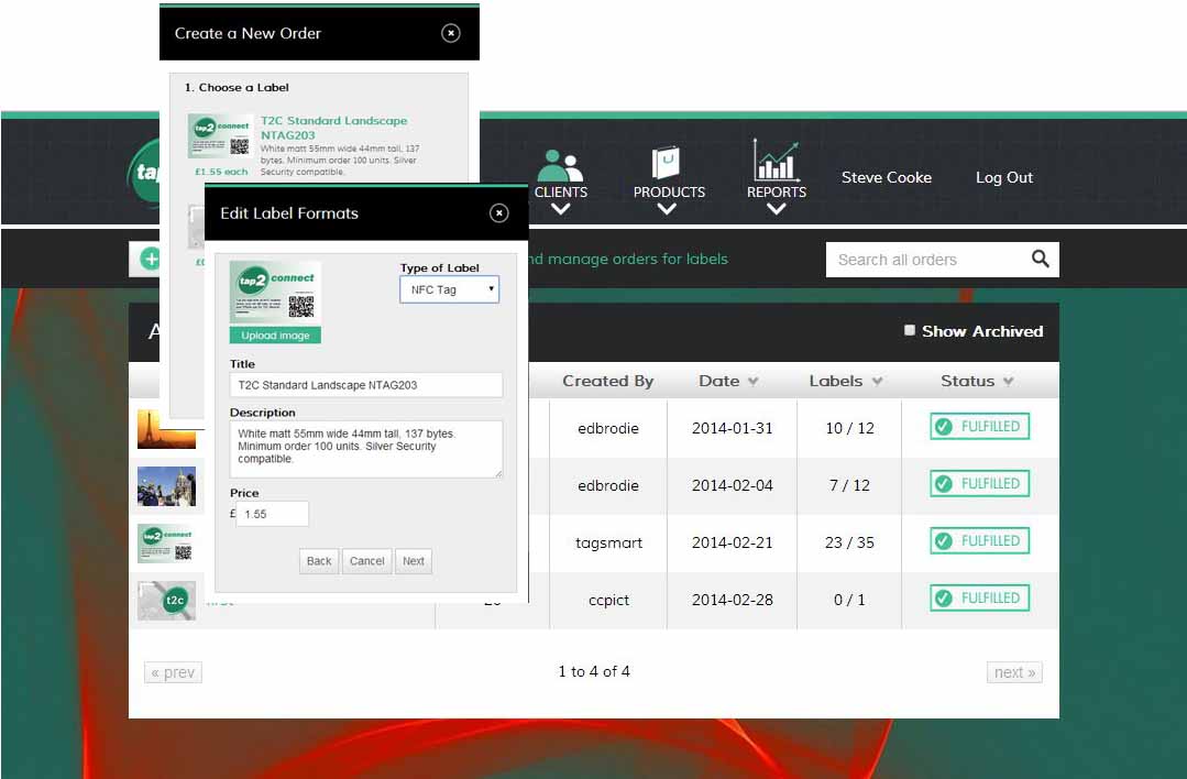 Define label formats